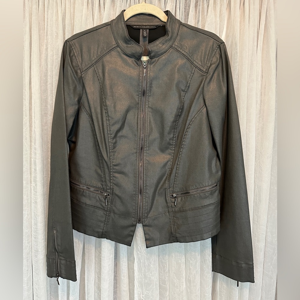 WHBM - coated zip jacket!